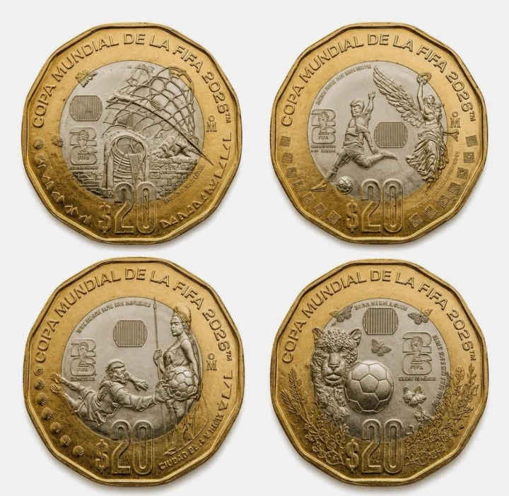 Meksyk 20 pesos x4  Mistrzostwa Świata FIFA 2026
