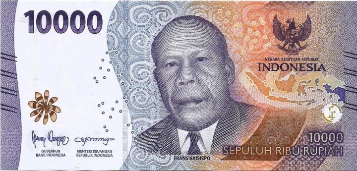 Indonezja 10 000 rupii Frans Kaisiepo 2025 P-165d