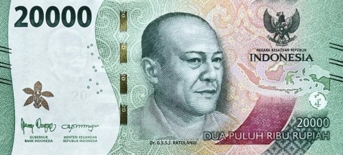 Indonezja 20 000 rupii G.S.S.J. Ratulangi 2026 P-166e