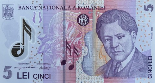 Rumunia 5 lei George Enescu 2026 P-118m