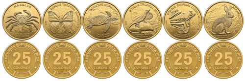 Kostaryka 7 × 25 colones Prowincje 2023
