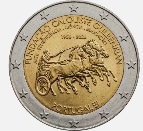 2 euro Portugalia Kwadryga, Gulbenkian 2026