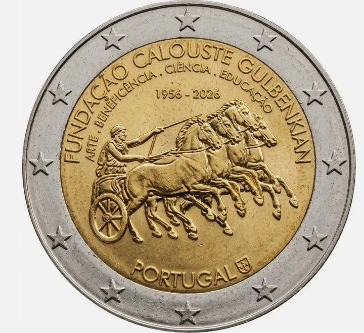 2 euro Portugalia Kwadryga, Gulbenkian 2026