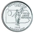 USA 25 c Pennsylvania 1999