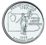 USA 25 c Pennsylvania 1999