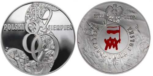 10 zł Polski Sierpień 1980 2010