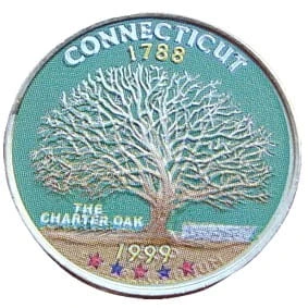 USA 25 c Connecticut 1999 KOLOR