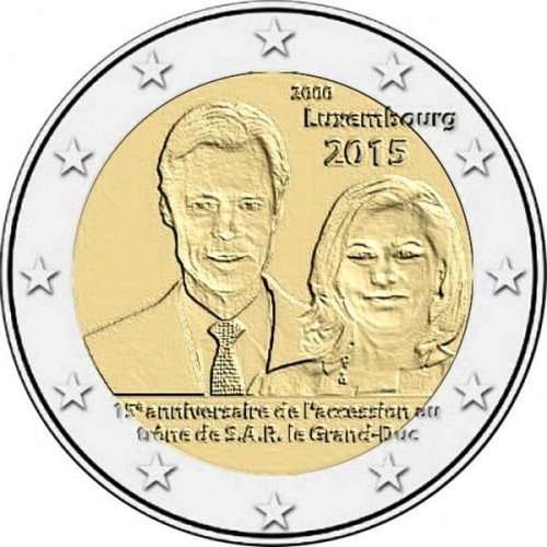 2 € Luksemburg Wstąpienie na tron 2015