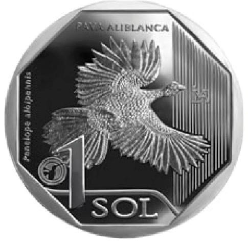 Peru 1 sol Penelopa białoskrzydła 2018