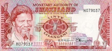 Swaziland 1 emalangeni Gołe baby 1974 P-1