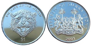 Sierra Leone 1$ Wielkie koty - Gepard 2001