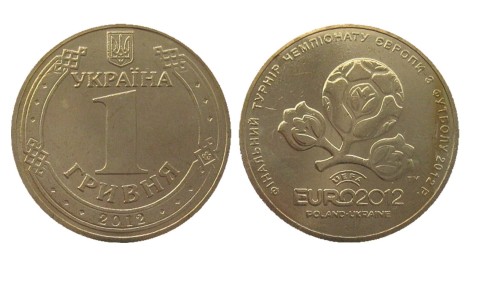 UKRAINA 1 UAH ME Polska - Ukraina EURO 2012