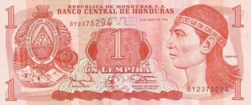 Honduras 1 lempira Ruiny 1994 P-76