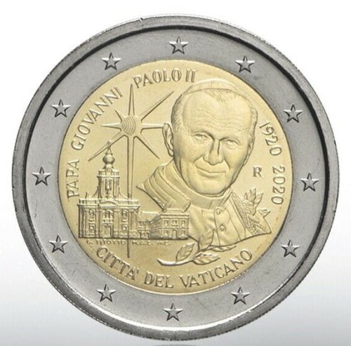 2 euro Watykan 100-lecie urodzin Jana Pawła II 2020