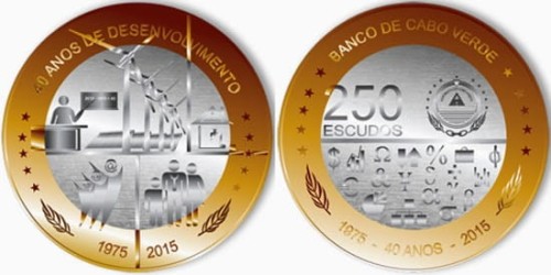 Cabo Verde 250 escudo 40 rocznica niepodległości 2015