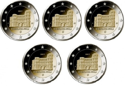 2 euro Niemcy x5 Porta Nigra 2017