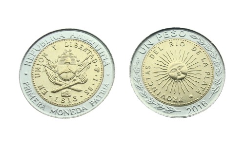 Argentyna 1 peso Słońce  2016