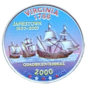 USA 25 c VIRGINIA  2000 KOLOR