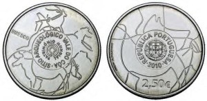 Portugalia 2,5 euro Dolina Coa UNESCO 2010