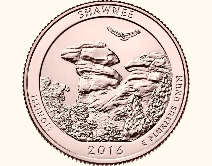 USA 25 c Park narodowy Shawnee 2016 nr 31 24k Au