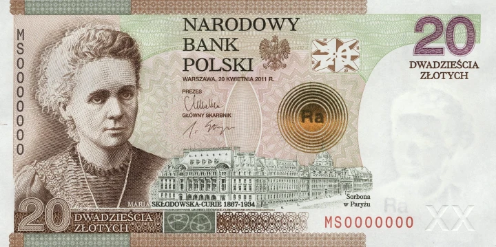 20 zł Maria Skłodowska - Curie 2011 