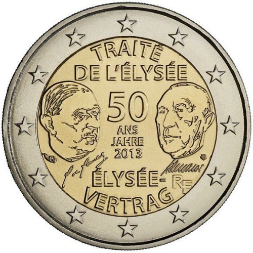 2 euro Francja Traktat Elizejski 2013 