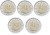 2 euro Niemcy x5  Bawaria Neuschwanstein 2012ADFGJ