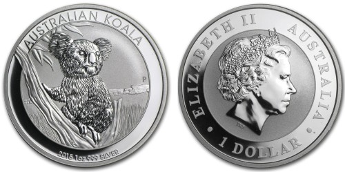 Australia 1$ Koala 2015 1 Oz Ag.999
