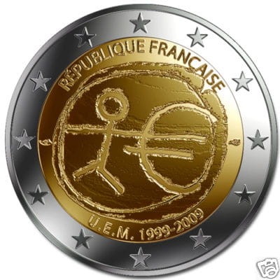 2 € FRANCJA 10 lat strefy euro 2009