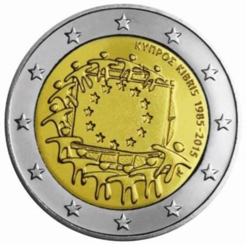 2 € Cypr 30 lat flagi UE 2015.jpg