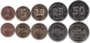 Zestaw menniczy Zimbabwe bond x 5 2014