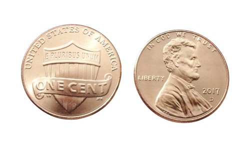 USA 1 cent A. Lincoln E Pluribus Unum 2017.jpg