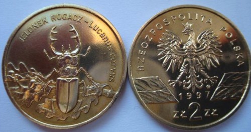 2 zł Jelonek Rogacz (łac. Lucanus cervus) 1997