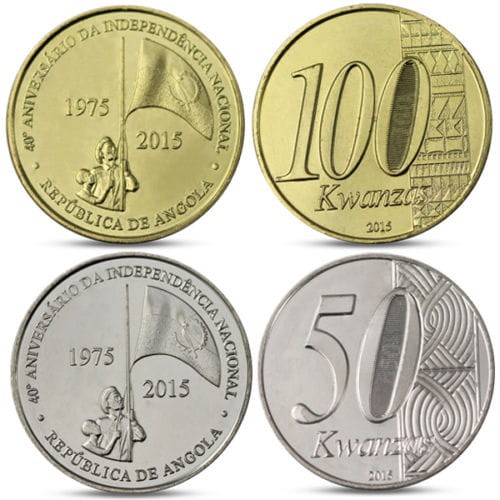 Zestaw menniczy Angola x 2  40 lat niepodległości 2015