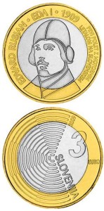 3 euro SŁOWENIA Pierwszy lot bimetal 2009