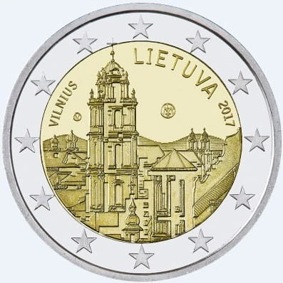 2 euro Litwa Wilno 2017