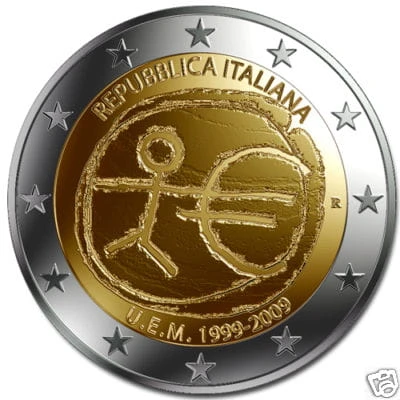 2 € WŁOCHY 10 lat strefy euro 2009