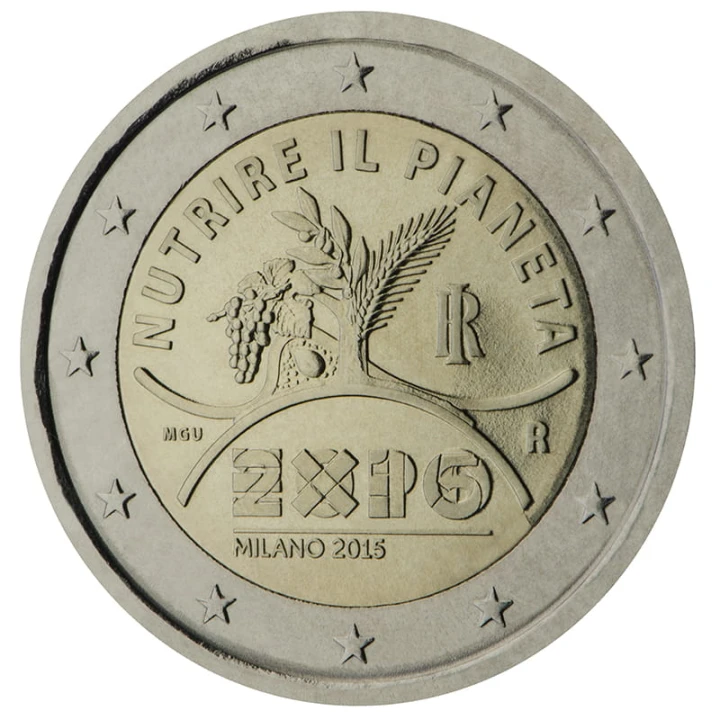 2 euro Włochy Expo Mediolan 2015
