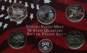 USA Proof set Ag 5 x 25 c 2002