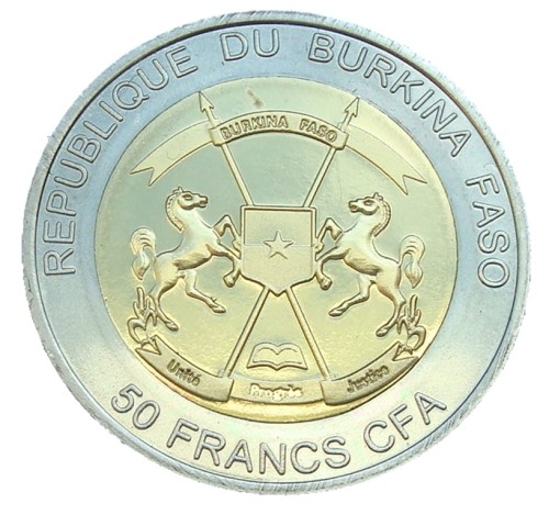 Burkina faso 50 franków Żółw morski 2017