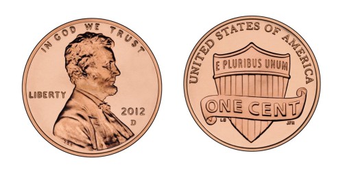 USA 1 cent E Pluribus Unum 2012 P lub D