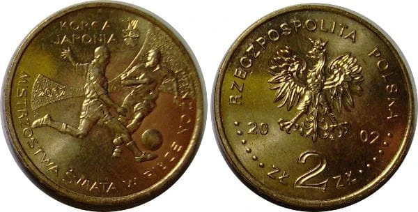 2 zł Mistrzostwa Świata w Piłce Nożnej 2002 Korea/Japonia 2002