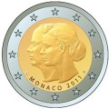 2 euro Monako Ślub księcia Alberta z Charlene Wittstock 2011 unc