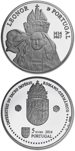 5 € Portugalia Eleonora Portugalska 2014