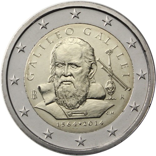 2 euro  Włochy Galileusz - Galileo Galilei 2014