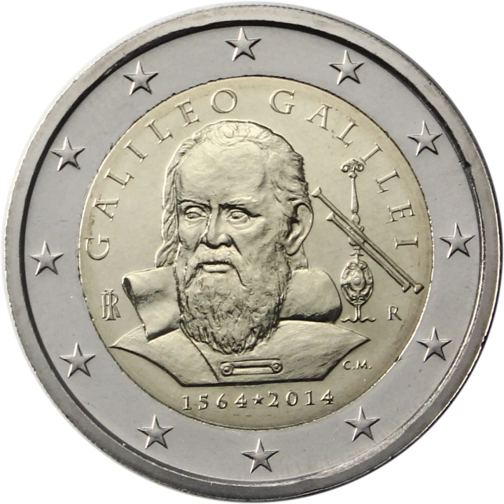 2 euro  Włochy Galileusz - Galileo Galilei 2014