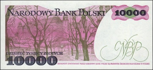 PRL 10 000 zł Stanisław Wyspiański 1987 P-151a F
