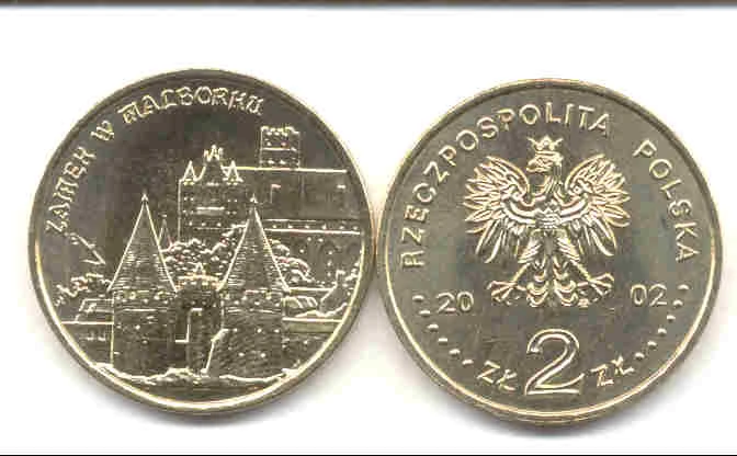 2 zł Zamek w Malborku 2002
