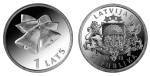 Łotwa 1 łat Dzwoneczki świąteczne 2012