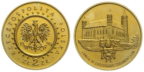 2 zł Zamek w Lidzbarku Warmińskim 1996